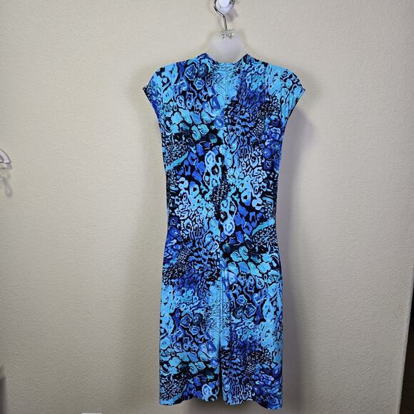 Miraclesuit Womens Swimsuit CoverUp Belted Dress Short Sleeve Nautical Stretch M - Picture 4 of 12